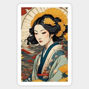 Sun Japanese girl Sticker